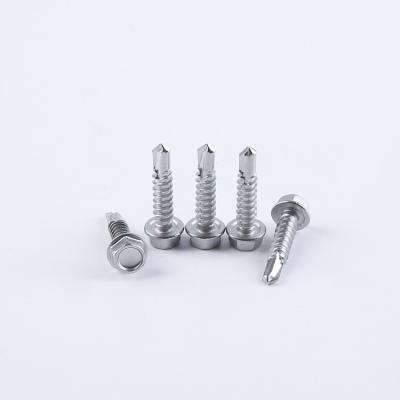 China Hex flange din confirmat screw hex head m7x35 m2 m3 m4 m5 pickling stainless steel hex flange head self drill screws for sale