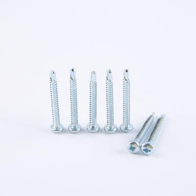 China Framing Pan Head Self-Drilling Screws Blue Galvanized Pan Head Phillips Self-Drilling Screws Truss Head Blue for sale