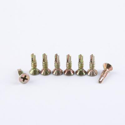 China Self Flat Drilling Screws Ribs Headless csk Cross Recessed Cross Recessed Countersunk Drilling Screws for sale