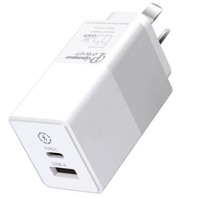 China Electronic devices such as mobile phones and computers 65W GaN Charger, 65W USB C Fast Charger USB C Wall Adapter, 3-Port PPS USB-C Power Plug Travel Directly Connectable with MacBook for sale