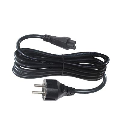 China IEC 320 C5, 3Pin AC Computer 1.5M Computer PC Tripolar CEE7 Schuko To Trefl Cord Cable Power for sale