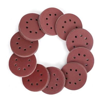 China DIY Tools 150 Piece Emery Paper Sanding Discs Set 5 Inch 8 Hole Sandpaper 10 Grades Include 60 80 100 120 150 180 240 320 400 600 Grit for sale