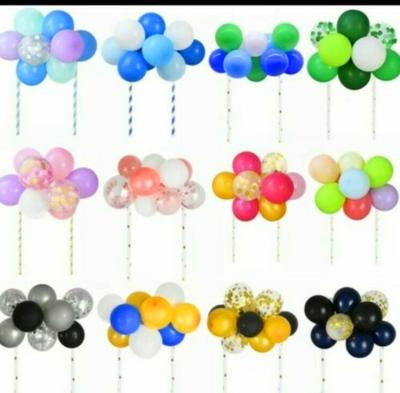 China 100% Brand New and High Quality Confetti Balloon Cake Topper Baby Shower Party Birthday Balloon Cake Topper Pink Gold Birthday Wedding Cake Topper for sale