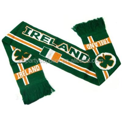 China Wholesale Jacquard Ireland National Flag Scarf With Custom Printing for sale