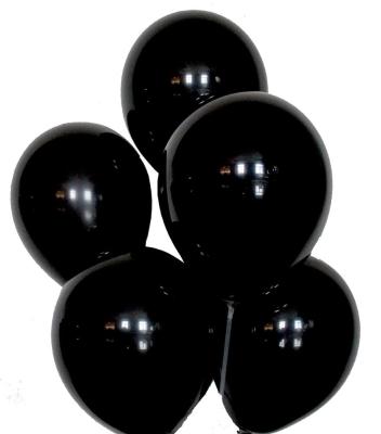 China 12 Inch 50 Pcs Black Latex Balloons 12 Inch Celebration Wedding Anniversary Birthday Party for sale