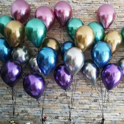 China Advertising Toy 12 Inch Good Quality Balloons Globos Metalizados Latex Metallic Balloons For Party Decorations for sale