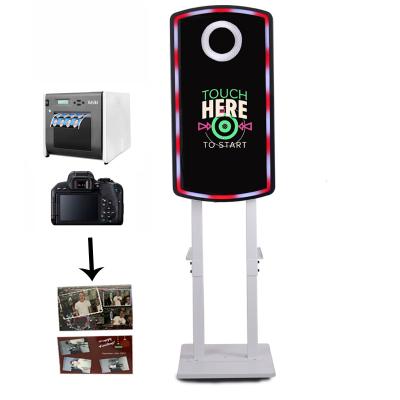 China Custom manufacture smart magic photo booth wedding touch screen dslr led selfie photo mirror booth printer photobooth for sale