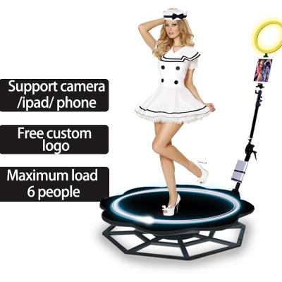 China Photo booth cheap fashion portable party dslr led photobooth rotating magic box sharing station ipad photo booth stand machine with printer for sale