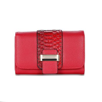 China Fascinating boxycharm bag waterproof stretching alligator print leather bags lady purse simple elegant simple interesting women wallet new arrivals products 2021 for sale