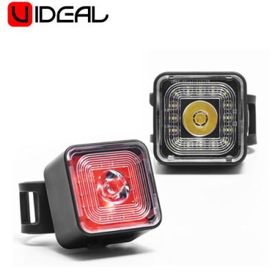 China Square ABS+Silicone Bicycle Tail Light 100lumens for sale