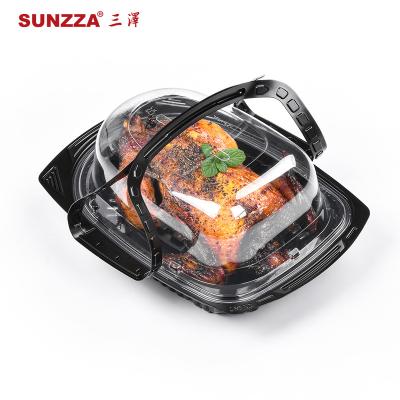 China Disposable Sunzza Thanksgiving Fried Chicken Disposable Roast Chicken Container Solid Material Special Packaging Boxes for sale