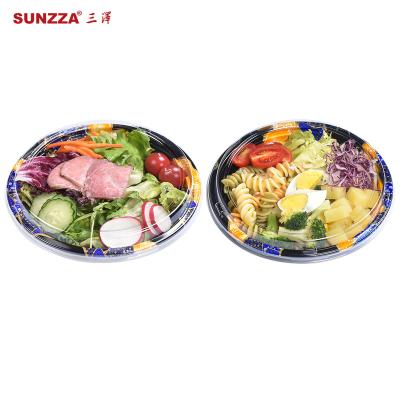 China Luxury Round Disposable Plastic Lid /Japanese Sunzza New Arrival PP Salad Meal Soup Anti Fog Microwave Packing Bowl For Food Packing Caterer for sale