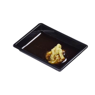 China CLASSIC Sunzza Disposable Sauce Dish Wholesale Rectangular Food Grade Kitchen Japanese Sushi Mini Cooked PET Lunch Dish Sauce Soy Dish for sale