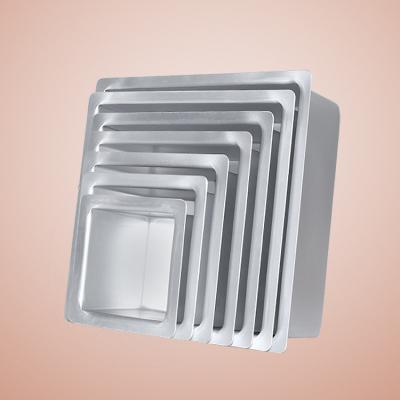 China Bakest Sustainable Factory Supply Anodized Aluminum Square Mold Cake Pan With Fixed Bottom for sale