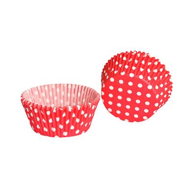 China Kitchen Restaurant Bakery Factory Price Good Quality Promotional Custom Printed Colorful Dots Metallic Red Baking Paper Cup Cupcake Paper Liner for sale