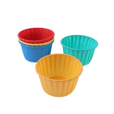 China Bakest Solid Color Ice Cream Paper Cup Disposable Wholesale Disposable Cupcake Cupcake Liners for sale