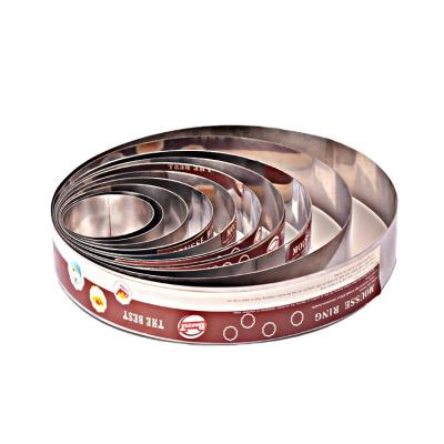 China Kitchen High Grade Factory Price Bakest New Stainless Steel Home Cake Ringround Form Baking Mold for sale