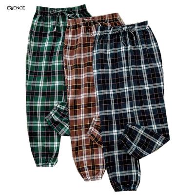 China Thermal Tie Front Women &Men Sleep Bottoms Lounge Pant Flannel Plaid Pajama Pants Set for sale