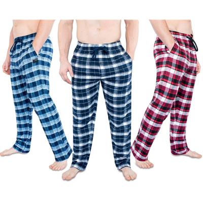 China QUICK DRY OEM Men's Lounge Pants Ultra Soft Pj Bottoms Flannel Plaid Pajama Pants for sale