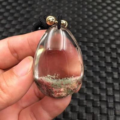 China Crystal Sell high quality natural green quartz crystal phantom pendant beautiful for sale