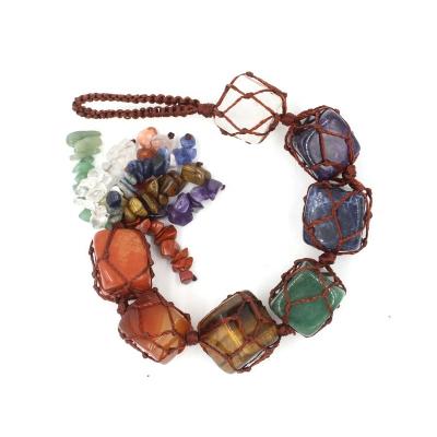 China China Wholesale 7 Chakra Crystal Pendant Car Bag Key Pendants for sale