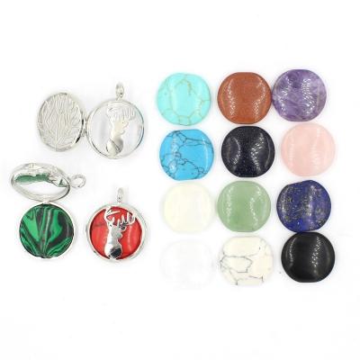 China Free Wholesale Various Natural Gemstone Healing Stones Crystal Pendant Necklaces for sale