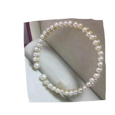 China Free Wholesale Fashion 14k Gold Hand - Woven Freshwater Pearl Bracelets for sale