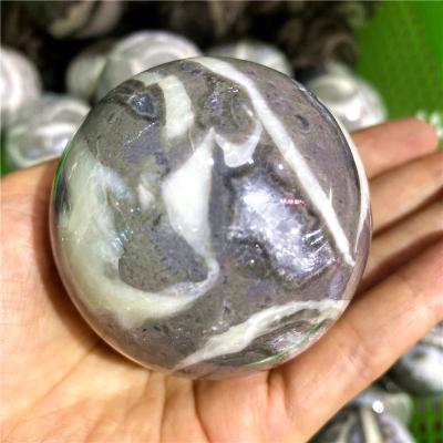 China Wholesale Natural Cheap Rock Crystal Ball For Decoration New China Price Septarium Sphere Ball Healing for sale