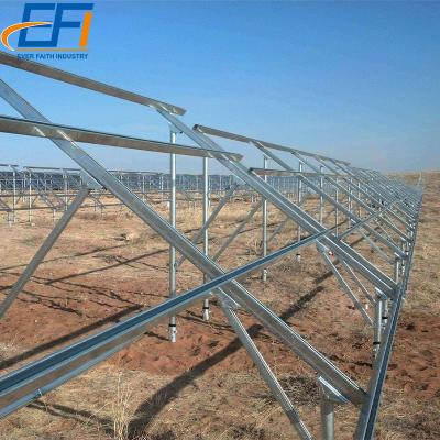 China Solar Power Energy System Fix Tilt Panel Ground Rack Ground Recessed PV Rack Solar Cell Ground Mount Solar Array for sale