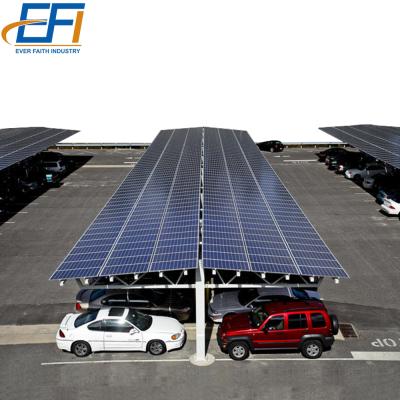 China Home Custom Aluminum Solar PV Carport Parking Rack Support Solar Carport Foil With Solar System for sale