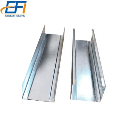 China steel structure hanging & Support System Cold Formed Galvanized Metal Studs Furring Sizes Metal Stud And Track Metal Channel Sizes for sale