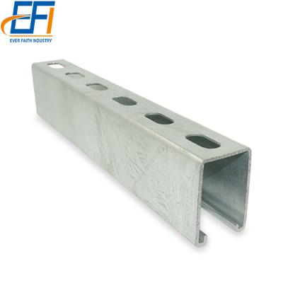 China Customized pregalvanized unistrute steel unistrute support system channel 41x41x2.5mm OEM p1000 size for sale