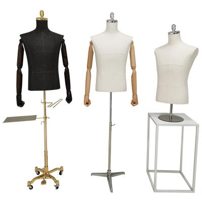 China Other Cloth Wholesale Male PE Half Body Mannequin for sale