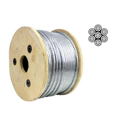 Cina il diametro 6x12 di 6mm 8mm 10mm ha galvanizzato il cavo d'acciaio del filo di acciaio del cavo metallico in vendita