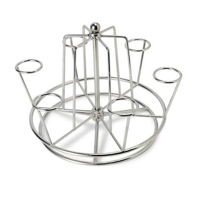 China Revolving Kitchen Corner Storage Basket Double-Tier Standing Iron Holder Cabinets Blind Corner Racks en venta