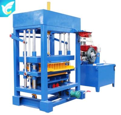 China No electricity area Hydraulic Block Machine in Botswana Trade Assurance QT4-30 Diesel QT4-40 Hollow Block Making Machine Concrete Crushed Stone 30KN for sale