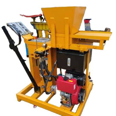 China Building Material Shops Gl2-25 Qt2-25 Diesel Soil Clay Brick Machine Soil Interlock Paver Block Making Machine for sale