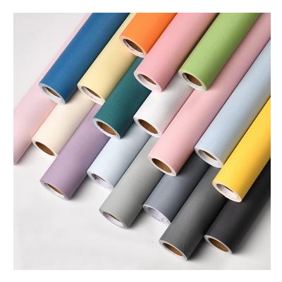 China 24 Solid Colors Waterproof and Moisture-proof Home Decoration Wall Peel Modern PVC Self-adhesive Wallpapers and Stick Indoor Wallpaper for sale