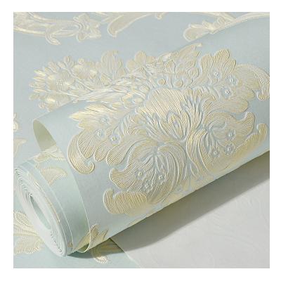 China European style Damask wallpaper living room self-adhesive 3D bedroom interior decoration peeling wallpaper for sale