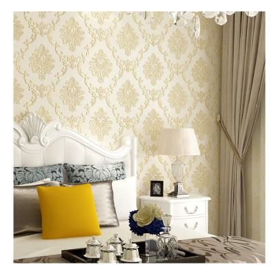 China Large rustic European style flower wallpaper 3D living room bedroom interior decoration peeling wallpaper country style wallpaper for sale