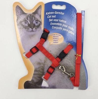 China Manufacturer Solid Color Cat Accessories Cheap DETACHED Cat Harness Leash for sale