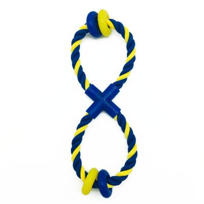 China Durable High Quality Viable Cotton Rope Toy Shoppe Rope Ball Chew Dog Toys for sale