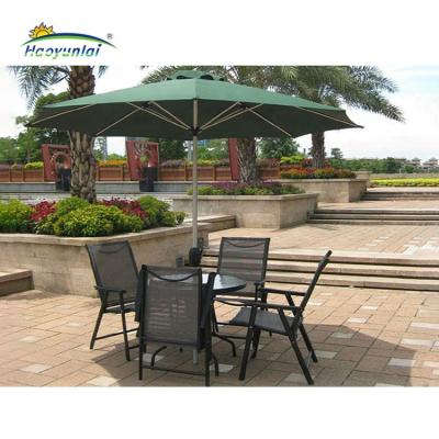 China Cheap outdoor patio beach outdoor garden furniture table set with umbrella for sale