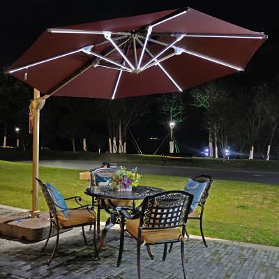 China Modern Cheap Outdoor Waterproof Led Hanging Umbrella for sale