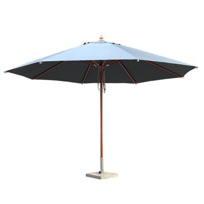 China Largest Manufacturing Modern Wholesale Outdoor Natural Wind Patio Garden Wooden Umbrella for sale