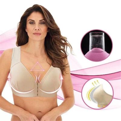 China QUICK DRY women plus size underwear full cup breathable thin underwire bra large size button front comfortable gathering for sale