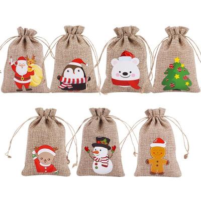 China Durable Hot Sale 10*15cm Canvas Mini Gift Jewelry Christmas Jute Drawstring Bag From Amazon for sale