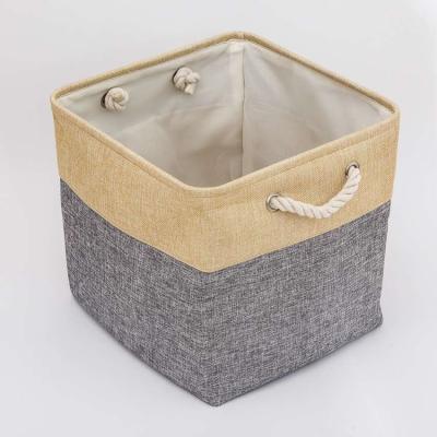 China Viable Laundry Basket Organizer Warm Fabric Cube Lego Dog Toys Folding Kids for Storage Box Clothes Container Household for sale