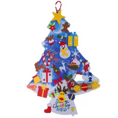 China Christamas Home Decoration New Digital Printing DIY Christmas Tree Christmas Gifts Felt Detachable Tree Ornaments For Home Decorations for sale