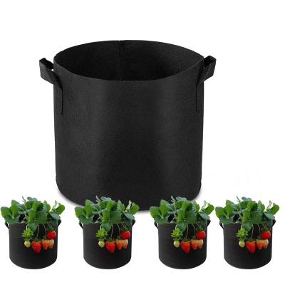 China Breathable 3 Gallon Heavy Duty Thickened Nonwoven Fabric Pots Grow Bags Fabric Pots Planting Container With Handles for sale